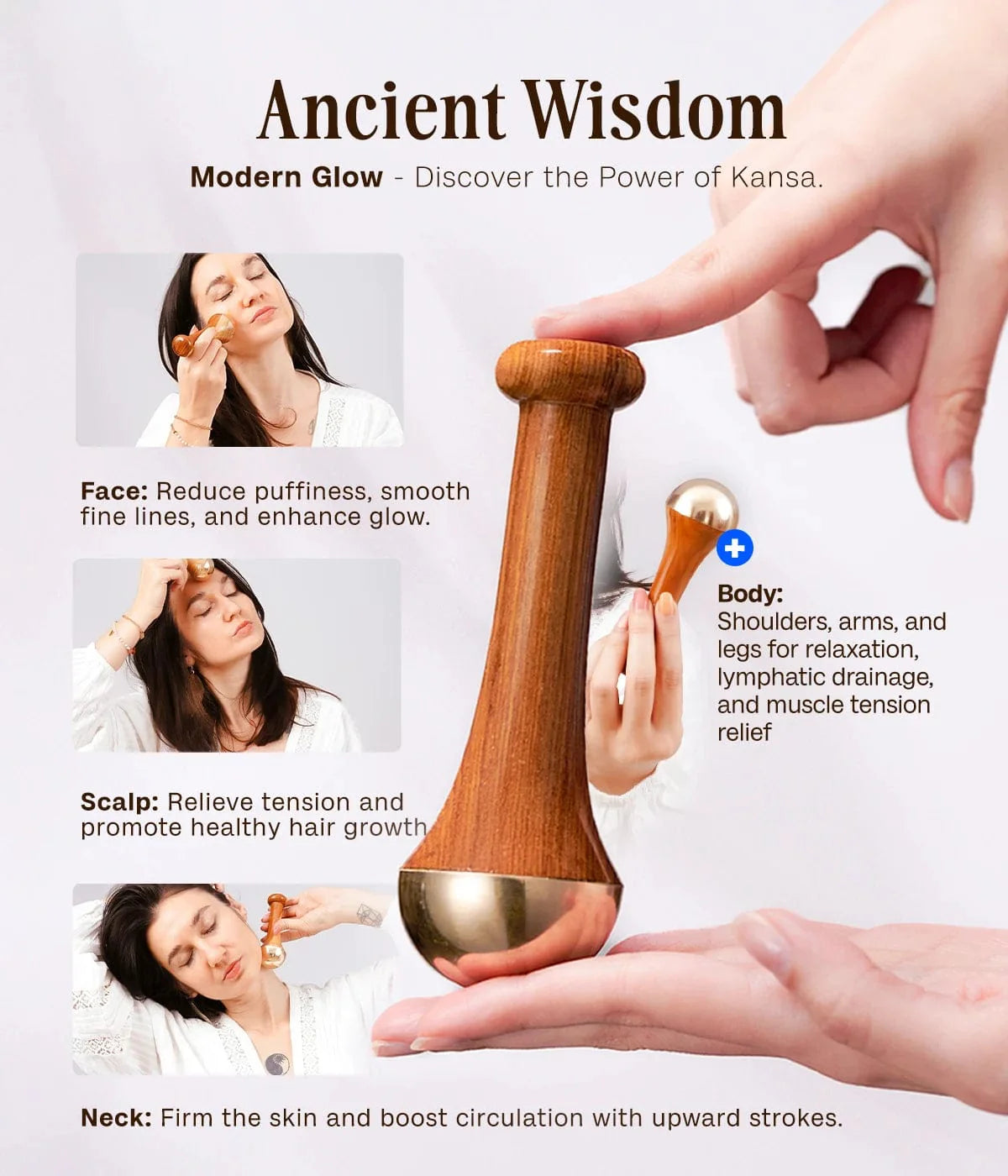Kansa Wand - Facial & Foot Therapy ( Imported )