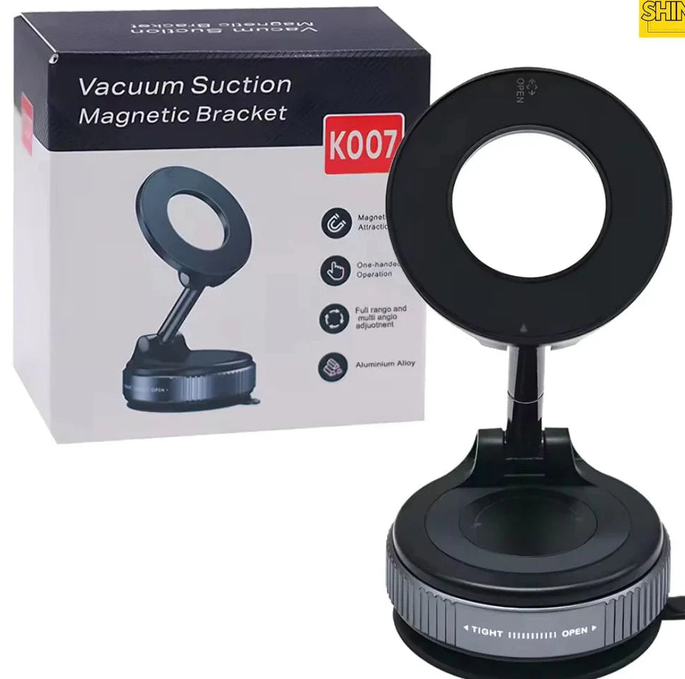 Magnetic 360° Car Phone Holder with Strong Suction Base - K007