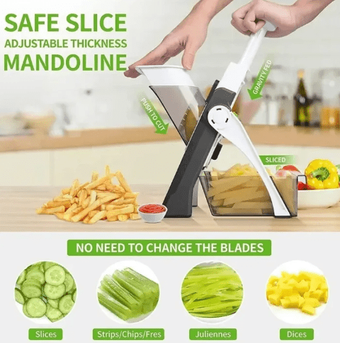 5-in-1 Mandoline Spring Slicer & Dicer