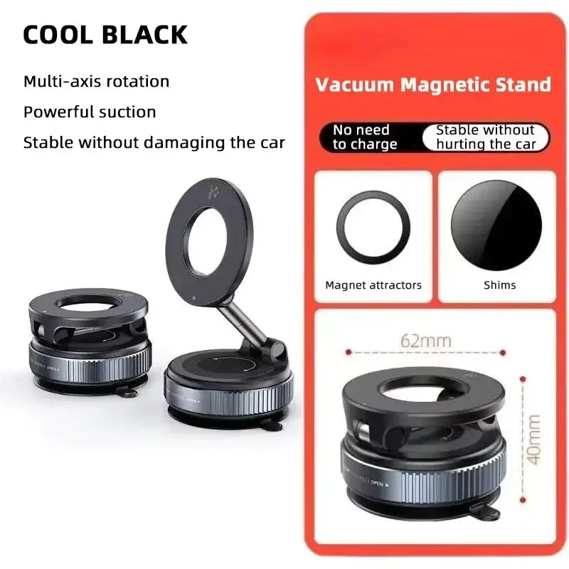 Magnetic 360° Car Phone Holder with Strong Suction Base - K007