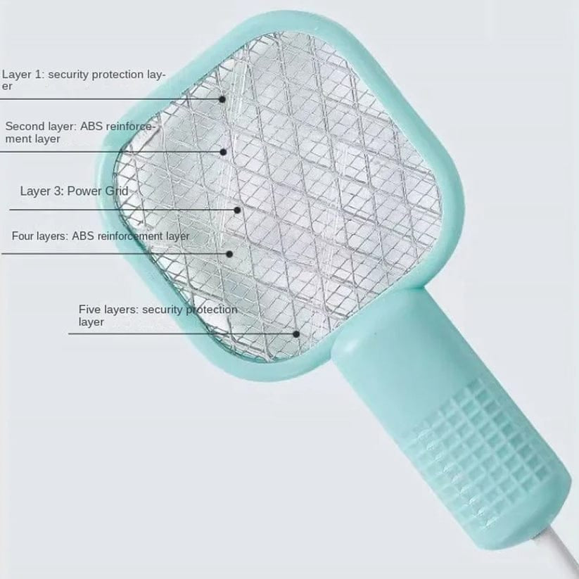 Mini USB Electric Mosquito Racket, Rechargeable Summer Fly Swatters Trap, Mosquito Swatter UV Light Sharp Sparking Racket
