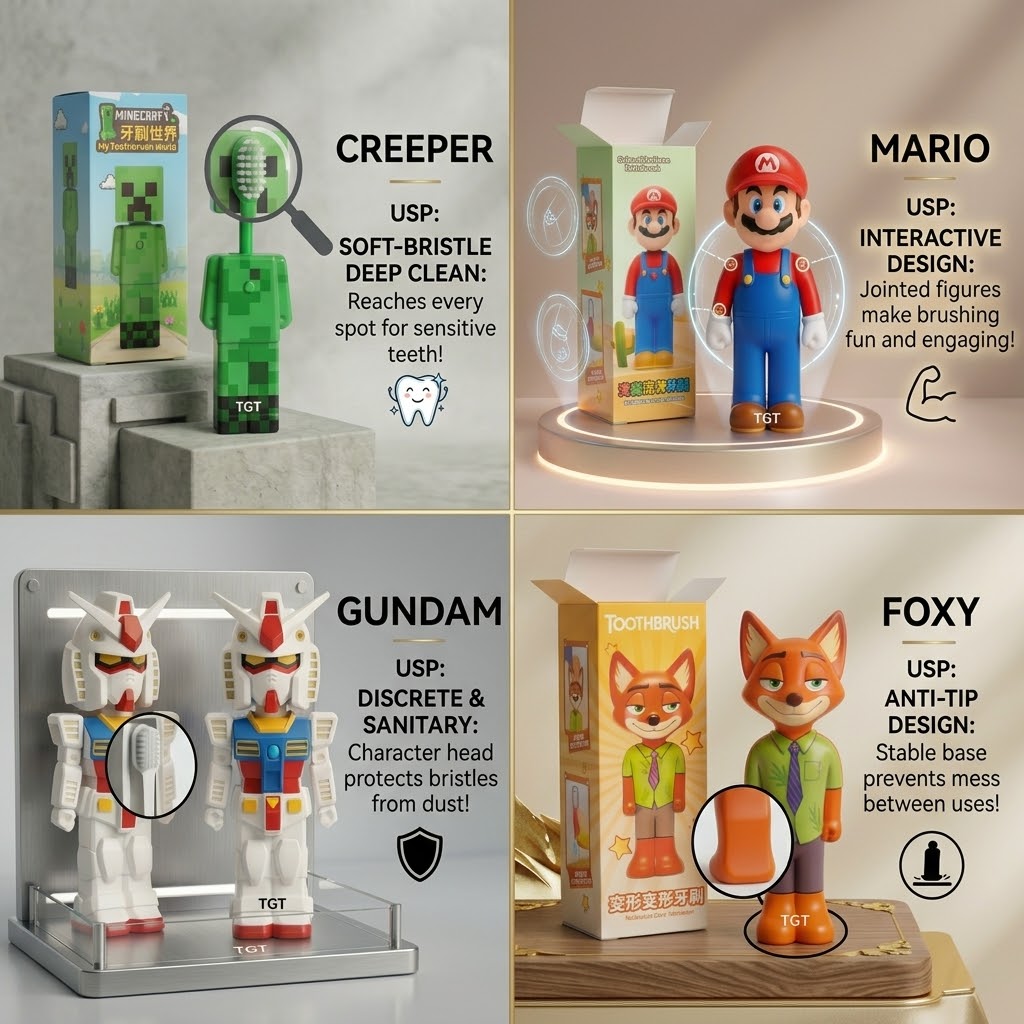 KIDS CARTOON TOOTHBRUSH - IMPORTED
