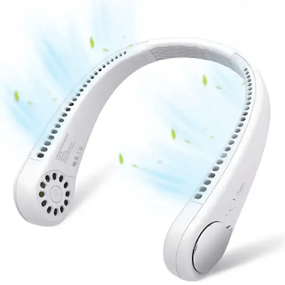 360° Neck Cooling Fan – Portable USB Rechargeable Bladeless Wearable Fan