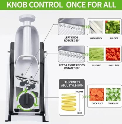 5-in-1 Mandoline Spring Slicer & Dicer