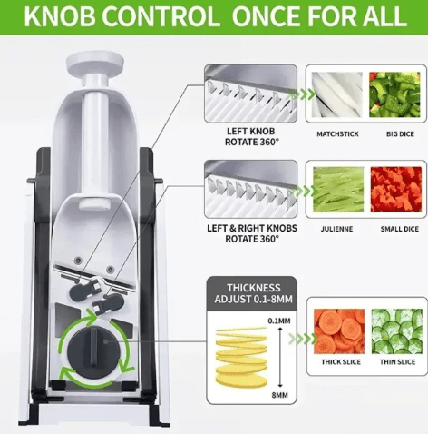 5-in-1 Mandoline Spring Slicer & Dicer